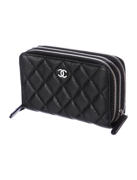 chanel zip wallets